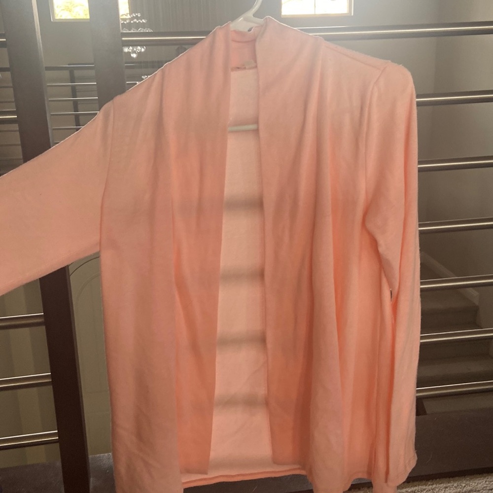 light neon coral cardigan